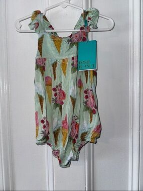 Posh Peanut Ice Cream & Floral Bubble Romper